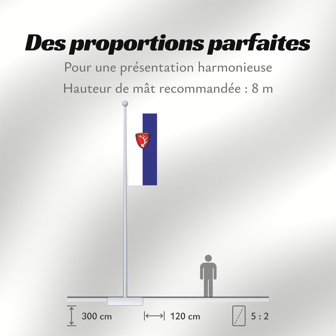 Proportions du drapeau : Sachsenkam (Tölzer Land)