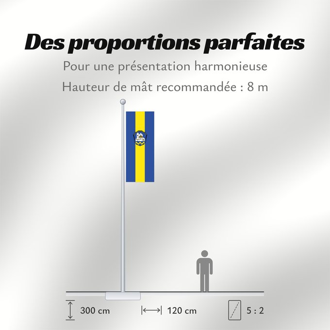 Proportions du drapeau : Erdweg (Münchener Umland)