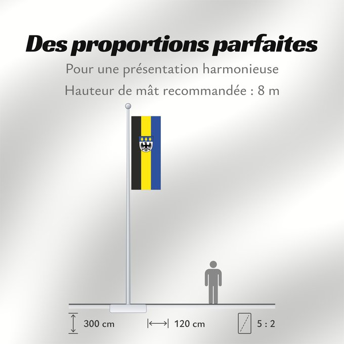 Proportions du drapeau : Haimhausen (Münchener Umland)