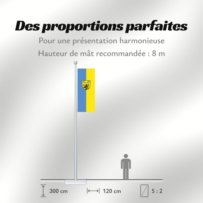 Proportions du drapeau : Anzing (Ebersberger Grünes Land)