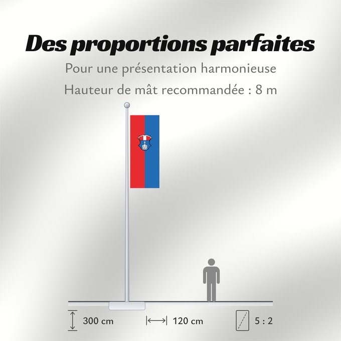 Proportions du drapeau : Taufkirchen (Vils) (Münchener Umland)