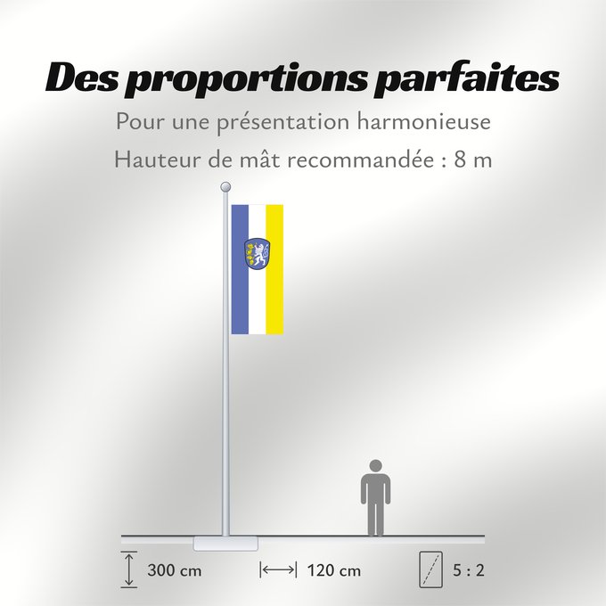 Proportions du drapeau : Attenkirchen (Münchener Umland)