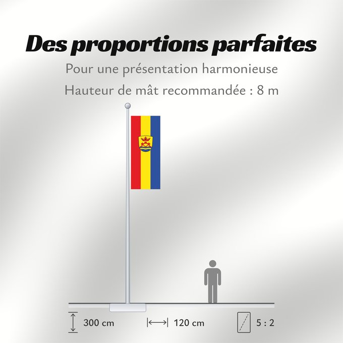 Proportions du drapeau : Marzling (Münchener Umland)