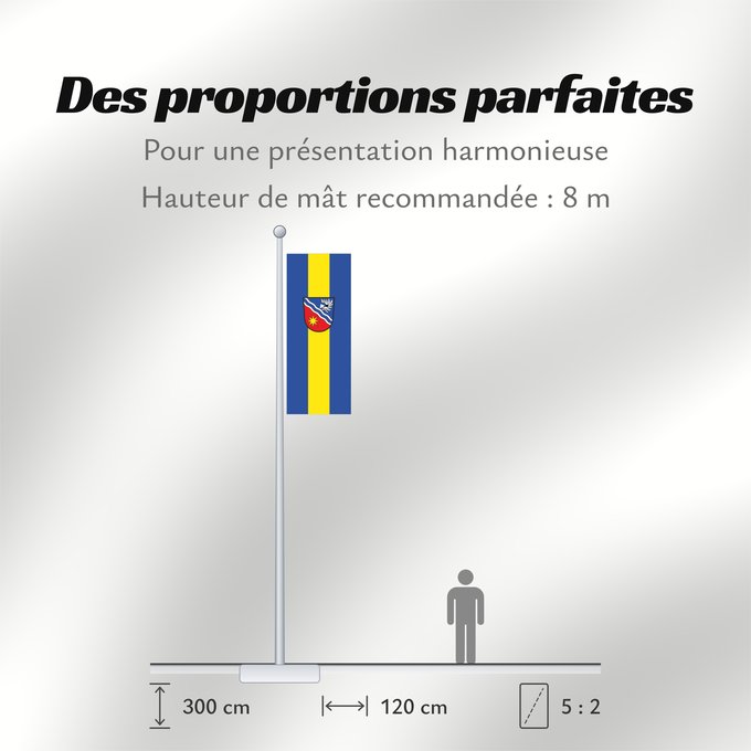 Proportions du drapeau : Egenhofen (Münchener Umland)
