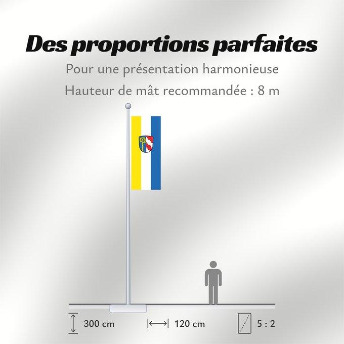 Proportions du drapeau : Eching am Ammersee (Ammersee-Lech)