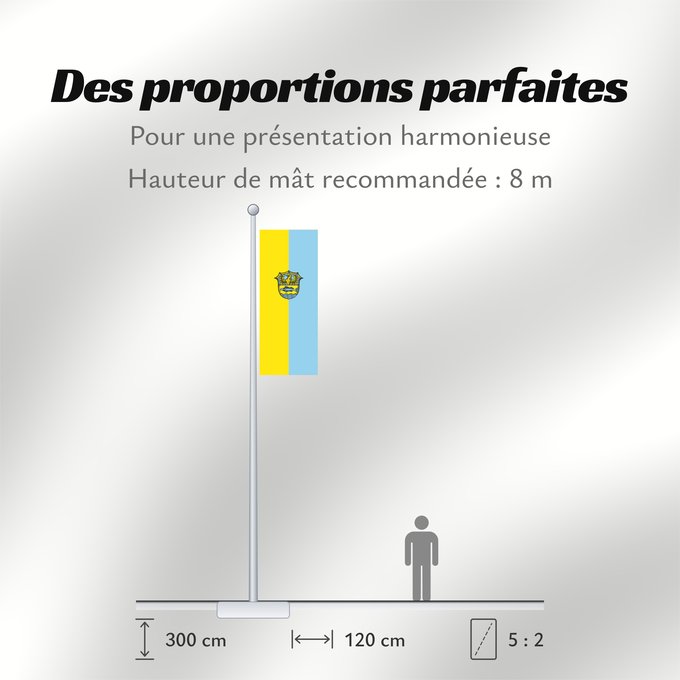Proportions du drapeau : Utting am Ammersee (Ammersee-Lech)