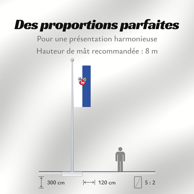 Proportions du drapeau : Kirchdorf (Inn-Salzach)