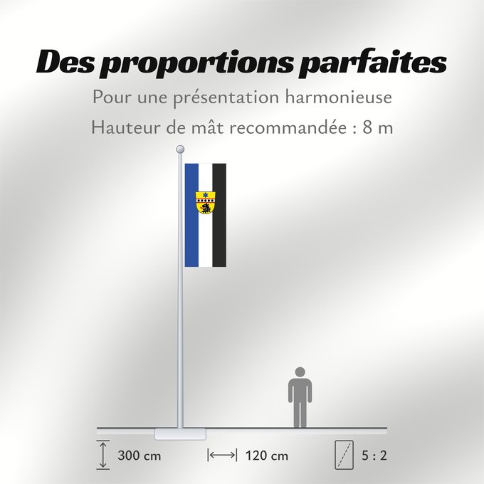 Proportions du drapeau : Rattenkirchen (Inn-Salzach)