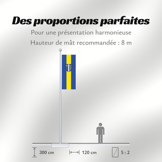 Proportions du drapeau : Brunnthal (Münchener Umland)