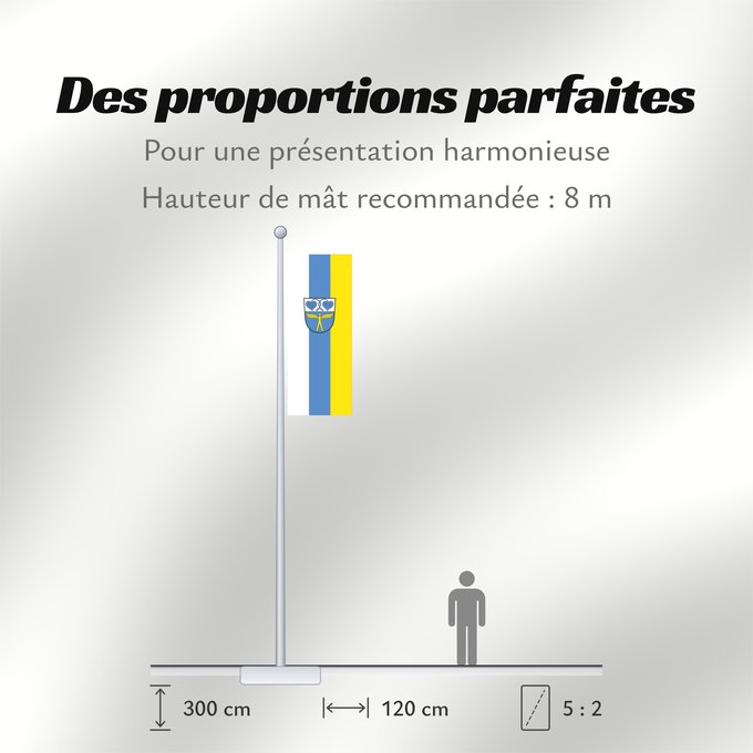 Proportions du drapeau : Neubiberg (Münchener Umland)