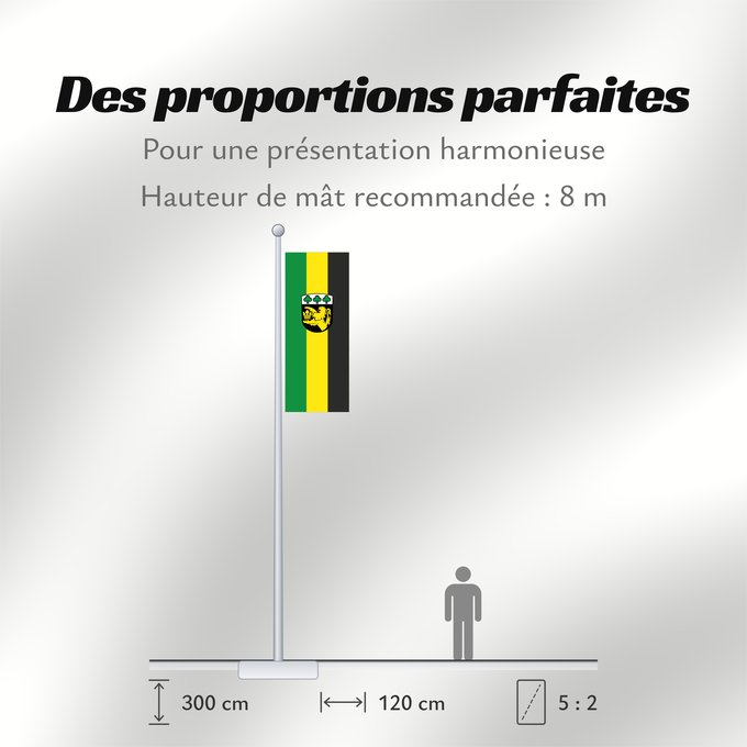 Proportions du drapeau : Karlskron (Oberbayerns Städte)
