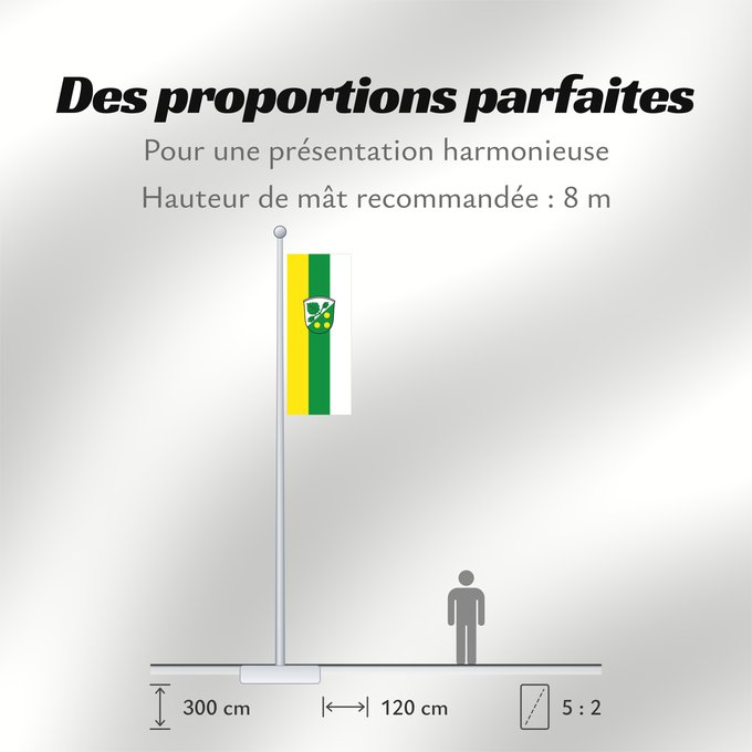 Proportions du drapeau : Höslwang (Chiemsee-Alpenland)
