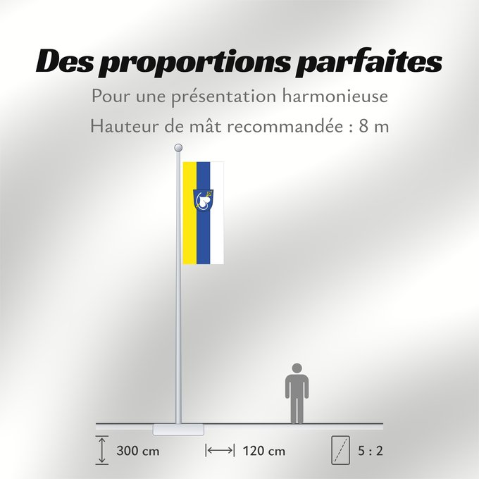 Proportions du drapeau : Pittenhart (Chiemgau)