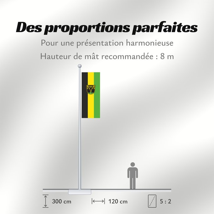Proportions du drapeau : Traunstein, GKSt (Chiemgau)