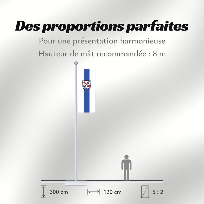 Proportions du drapeau : Übersee (Chiemgau)