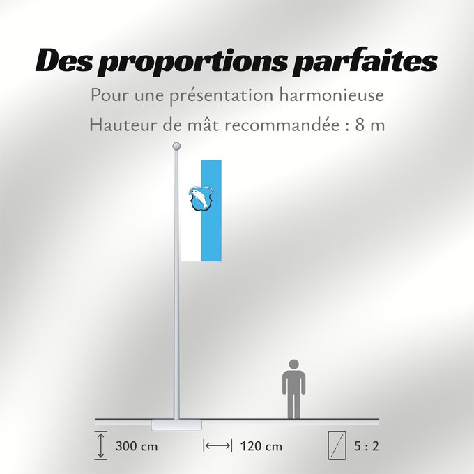 Proportions du drapeau : Seeshaupt (Pfaffenwinkel)