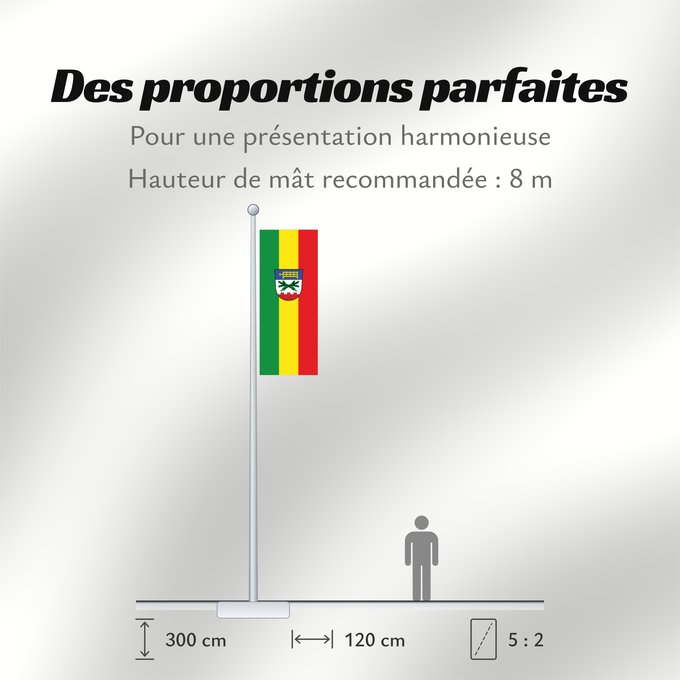 Proportions du drapeau : Künzing (Bayerisches Golf- und Thermenland)