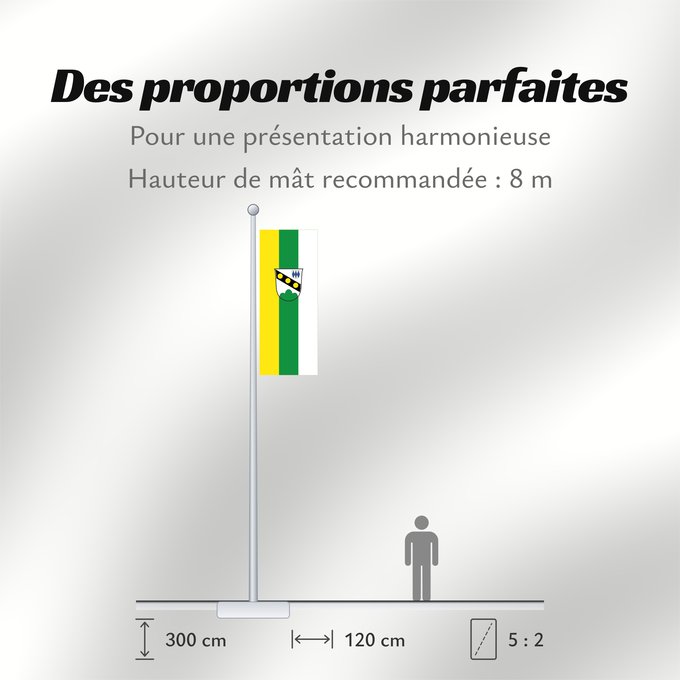Proportions du drapeau : Oberpöring (Bayerisches Golf- und Thermenland)
