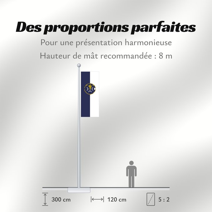 Proportions du drapeau : Winzer, M (Bayerischer Wald)