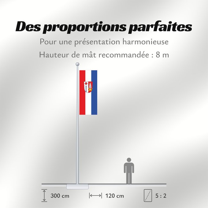 Proportions du drapeau : Hausen (Bayerisches Golf- und Thermenland)