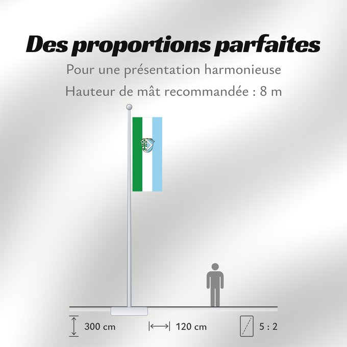 Proportions du drapeau : Ergolding, M (Bayerisches Golf- und Thermenland)