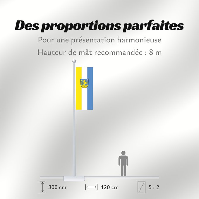 Proportions du drapeau : Malching (Bayerisches Golf- und Thermenland)