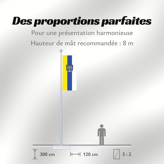 Proportions du drapeau : Postmünster (Bayerisches Golf- und Thermenland)