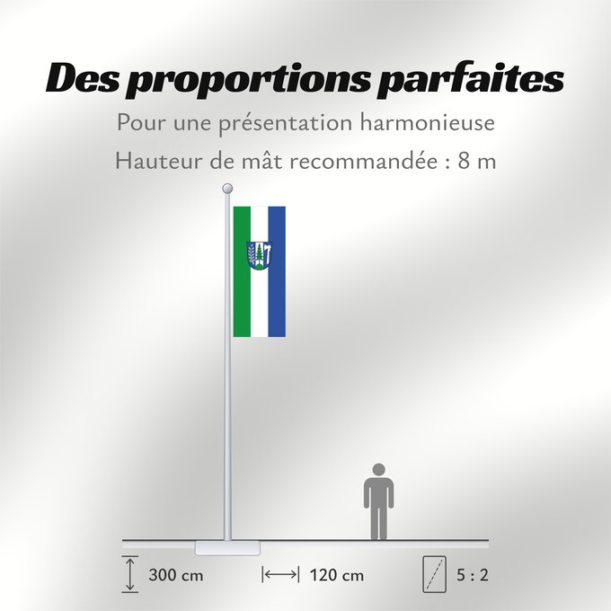 Proportions du drapeau : Sankt Englmar (Bayerischer Wald)