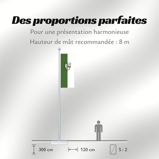 Proportions du drapeau : Wallersdorf, M (Bayerisches Golf- und Thermenland)