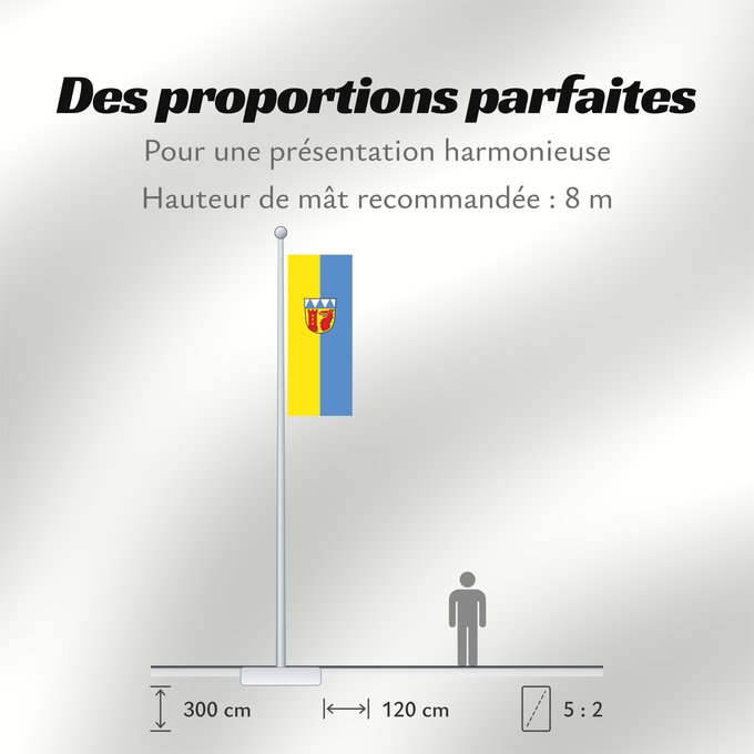 Proportions du drapeau : Irchenrieth (Oberpfälzer Wald)