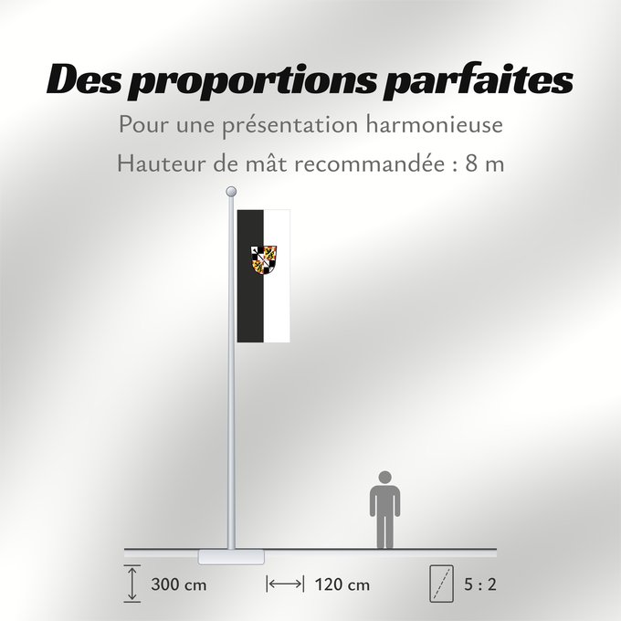 Proportions du drapeau : Bayreuth (Fichtelgebirge)