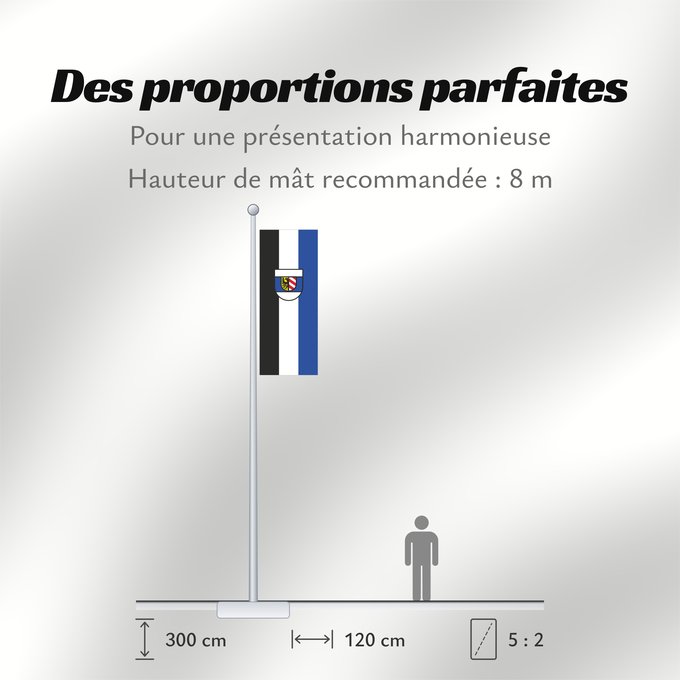 Proportions du drapeau : Betzenstein, St (Fränkische Schweiz)