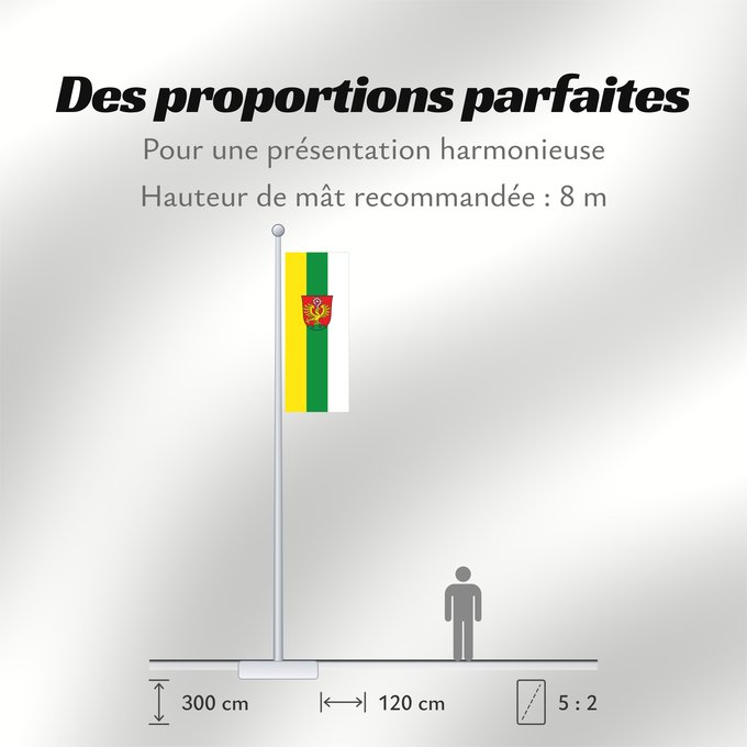 Proportions du drapeau : Arberg, M (Fränkisches Seenland)