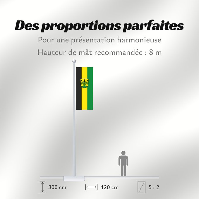 Proportions du drapeau : Colmberg, M (Romantisches Franken - vom Rangau zur Romantischen Straße)