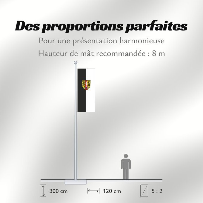 Proportions du drapeau : Eckental, M (Frankenalb)