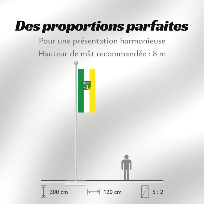 Proportions du drapeau : Cadolzburg, M (Romantisches Franken - vom Rangau zur Romantischen Straße)