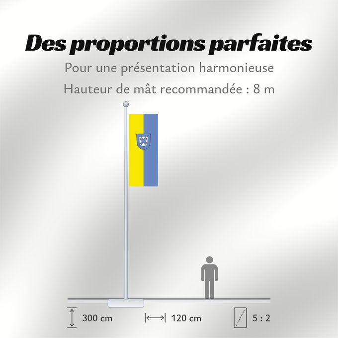 Proportions du drapeau : Ellingen, St (Fränkisches Seenland)