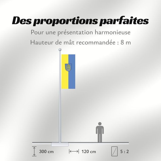 Proportions du drapeau : Gunzenhausen, St (Fränkisches Seenland)
