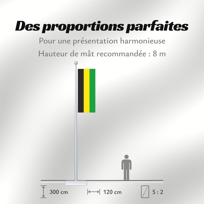 Proportions du drapeau : Höchheim (Haßberge)