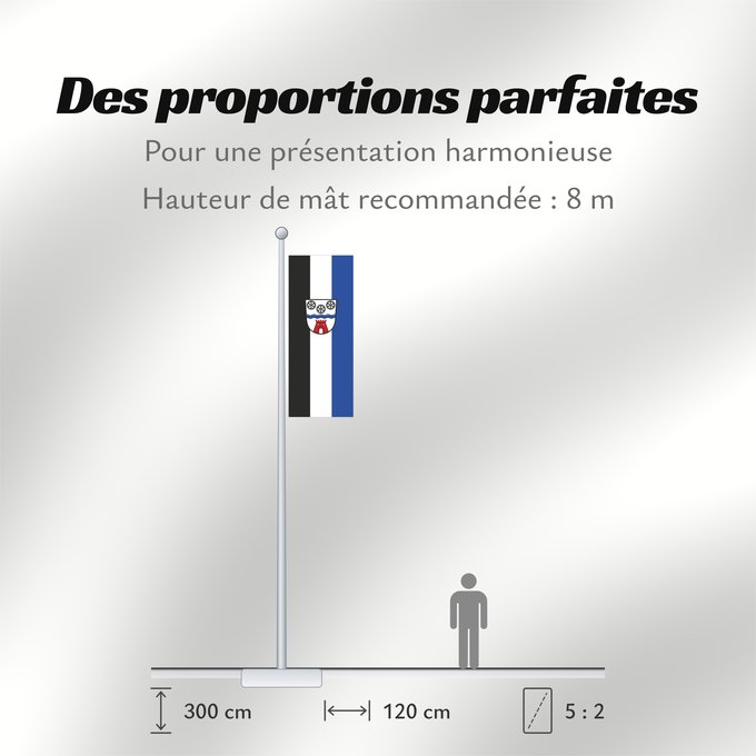 Proportions du drapeau : Burglauer (Rhön)