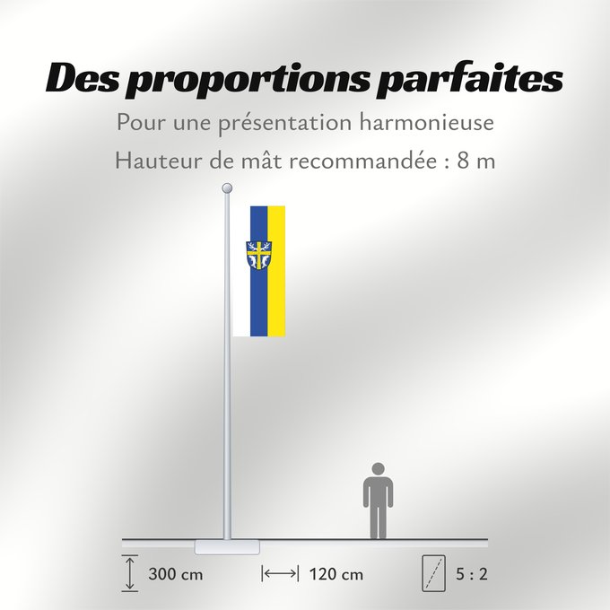 Proportions du drapeau : Röthlein (Fränkisches Weinland)