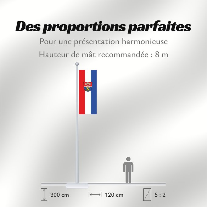 Proportions du drapeau : Geroldshausen (Fränkisches Weinland)
