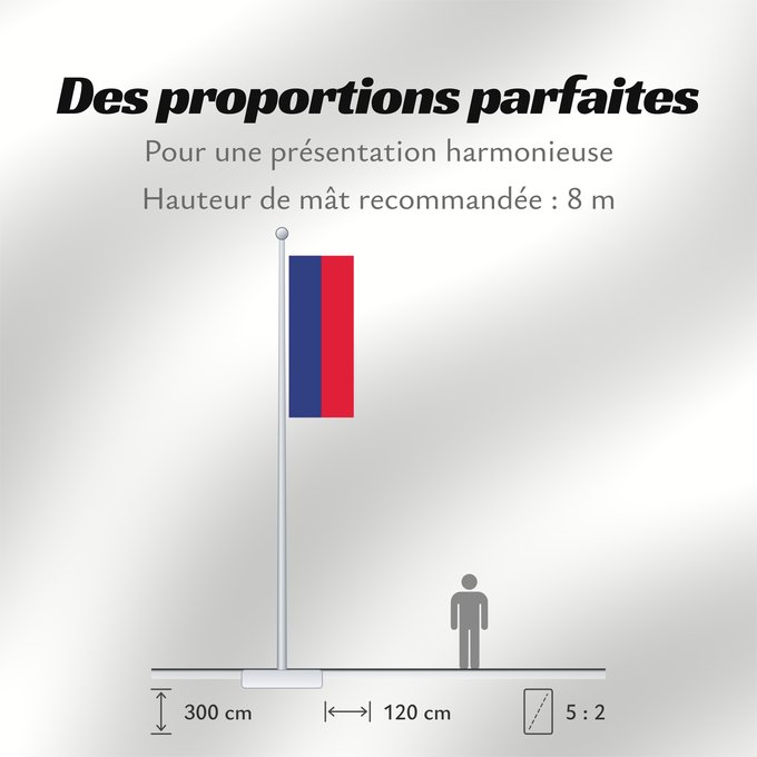 Proportions du drapeau : Haiti civil Civil flag of Haiti Haïti Haití Haiti
