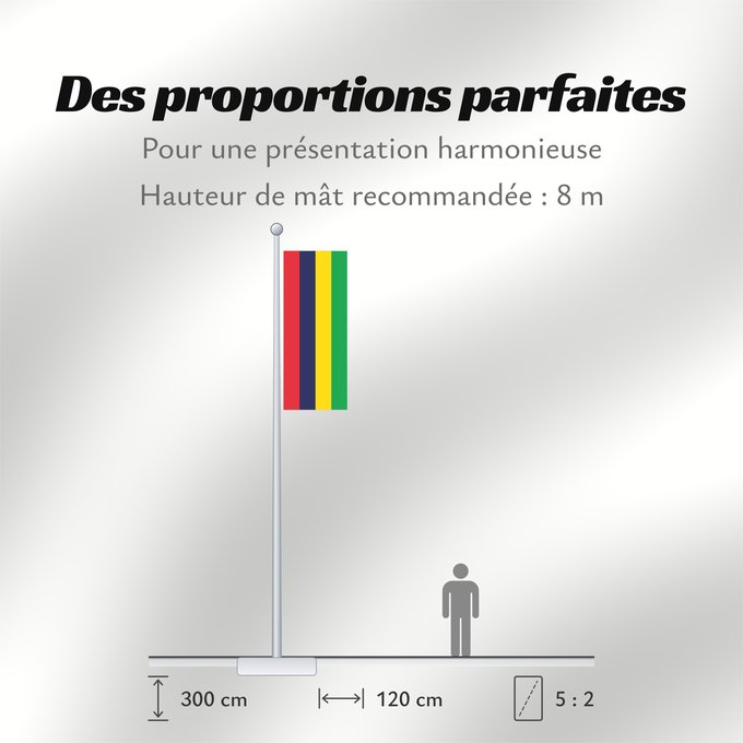 Proportions du drapeau : Mauritius	Maurice	Mauricio	মরিশাসের জাতীয় পতাকা।	Прапор Маврикію