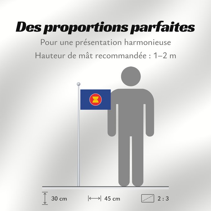 Proportions du drapeau : ASEAN