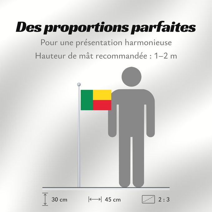 Proportions du drapeau : Benin	Bénin	Benín	Benins	علم بنين	Banniel Benin	Σημαία του Μπενίν	Benino	Beningo bandera	پرچم بنین	Beninin	Fon Benɛɛtò sín asya	Okoloto ndi Benin	Benina	Raaya bu Bene	Àsìá ilẹ́ Bẹ̀nẹ̀