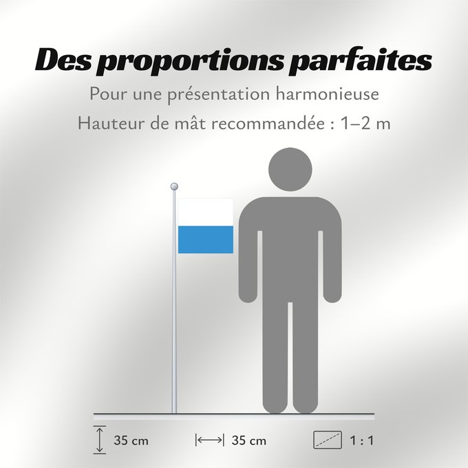 Proportions du drapeau : Canton of Lucerne	Lucerne	Luzern	Erba medica