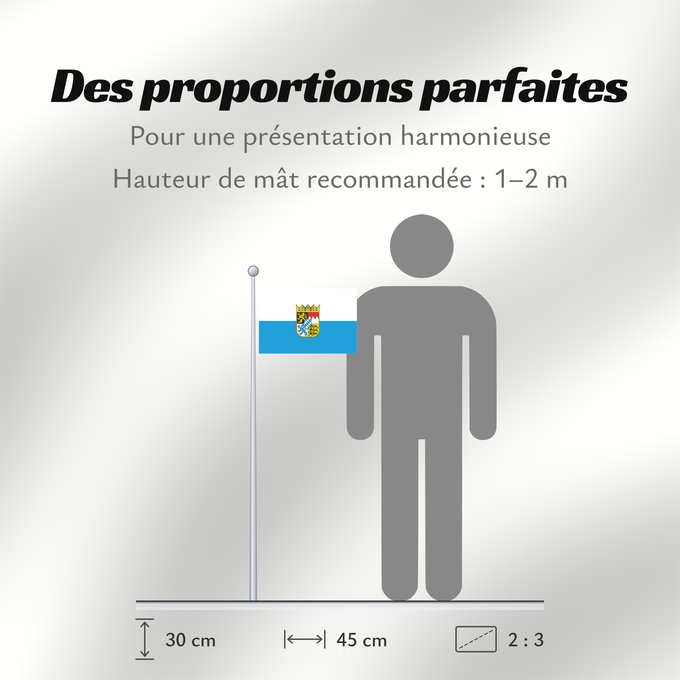 Proportions du drapeau : Bavaria  state	Bavaria	Baviera