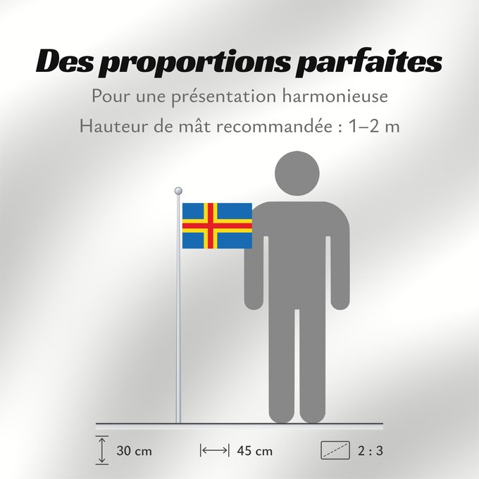 Proportions du drapeau : Ahvenanmaan lääni