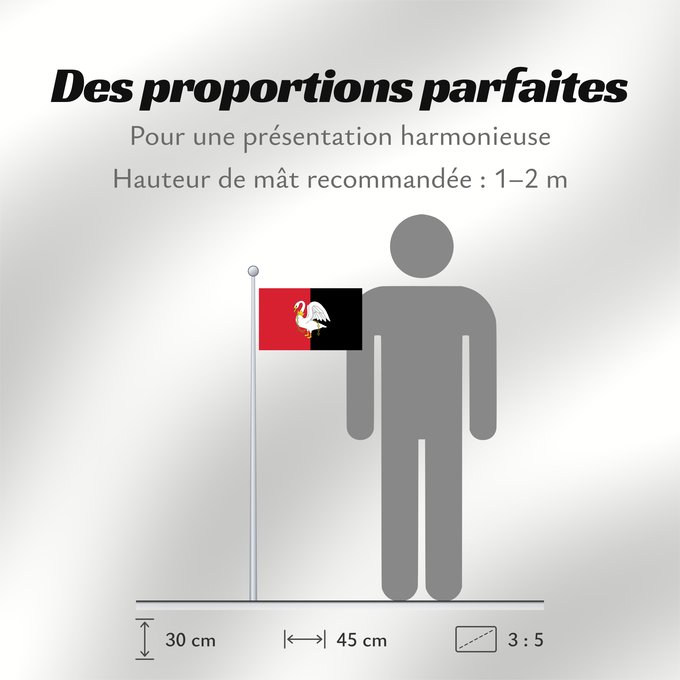 Proportions du drapeau : Buckinghamshire